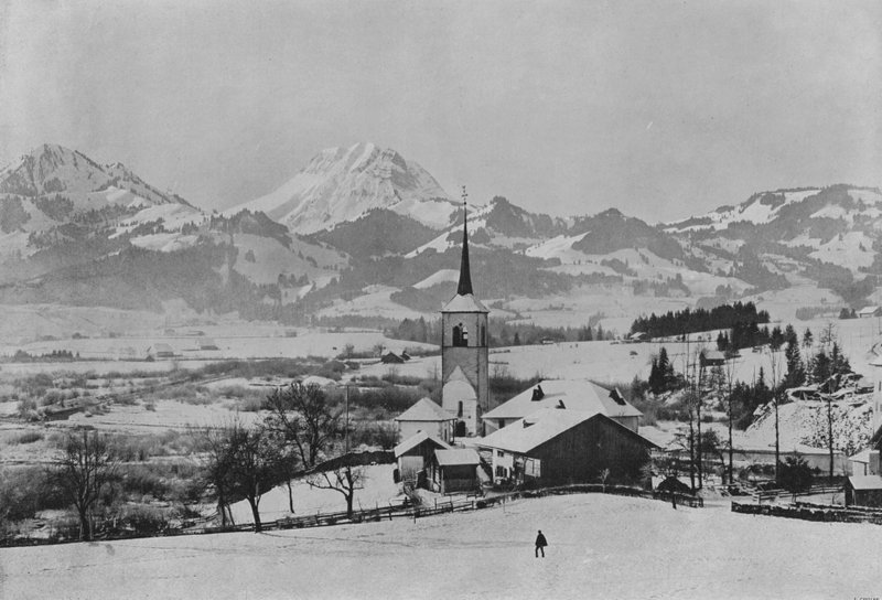 Le Moleson, vy tagen i Broc, Gruyere (s/v foto) av Swiss Photographer