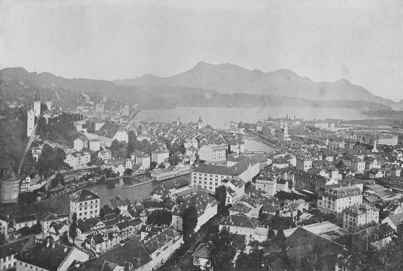 Lucerne och Righi (s/v bild) av Swiss Photographer