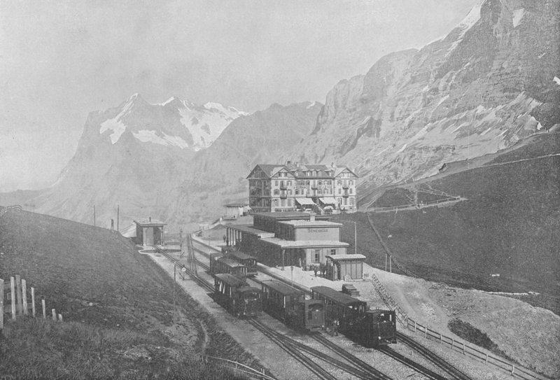 Petite Scheidegg och Wetterhorn (s/v foto) av Swiss Photographer