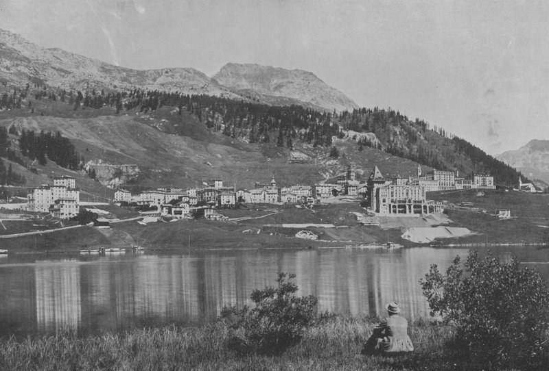 Saint-Moritz-Dorf (s/v foto) av Swiss Photographer