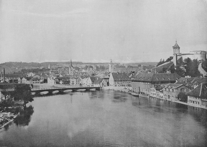 Schaffhausen och Rhen (s/v foto) av Swiss Photographer