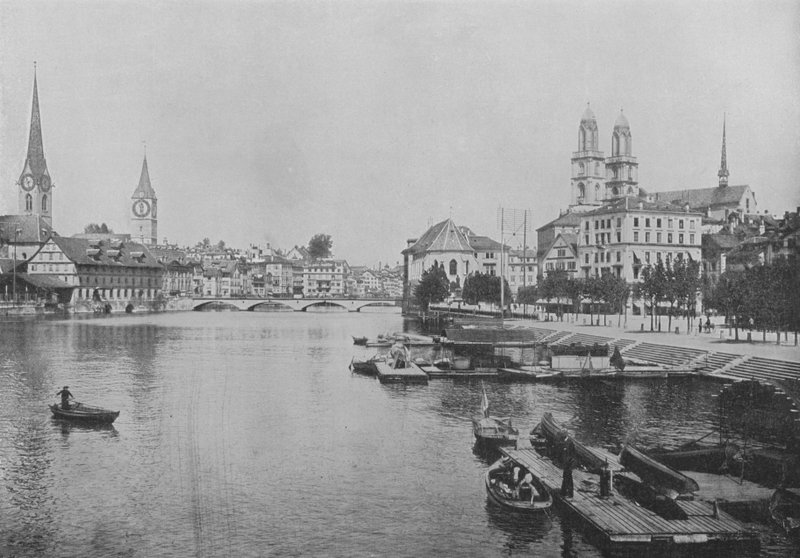 Zürich och Limmat (s/v foto) av Swiss Photographer