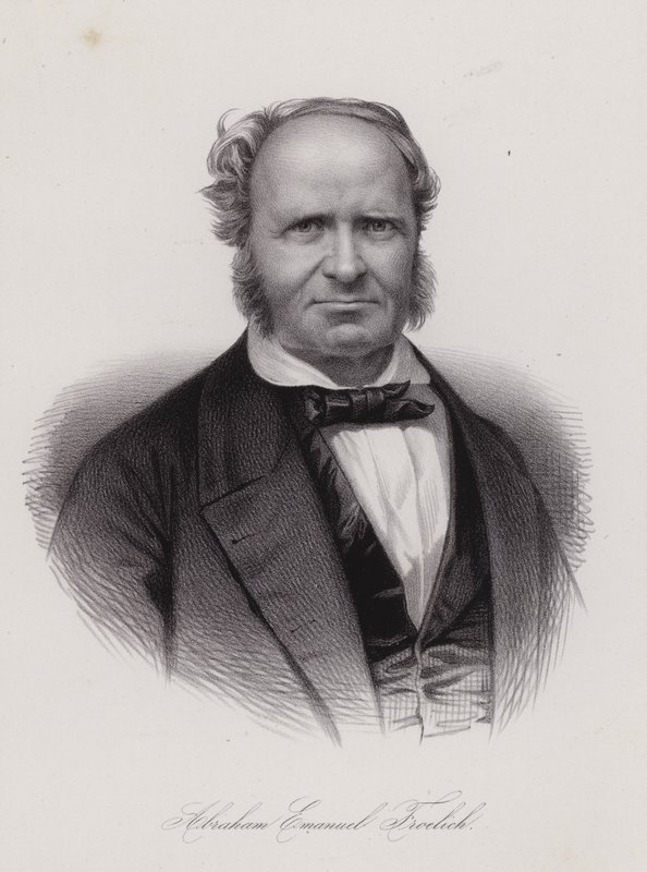Abraham Emanuel Frohlich, schweizisk poet (gravyr) av Swiss School