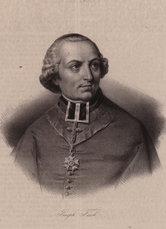 Kardinal Joseph Fesch, fransk diplomat och prins av Frankrike (gravyr) av Swiss School