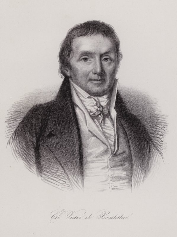 Charles Victor de Bonstetten, schweizisk politiker och författare (gravyr) av Swiss School
