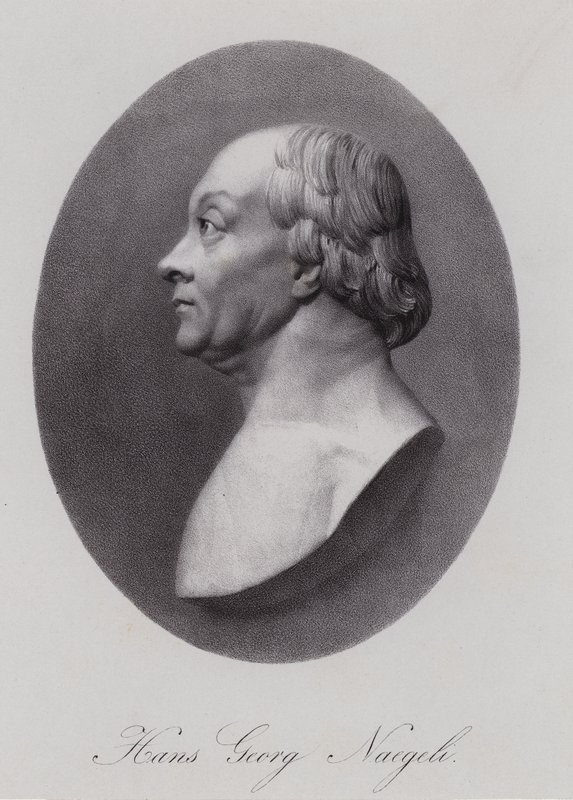 Hans Georg Nageli, schweizisk kompositör och förläggare (gravyr) av Swiss School