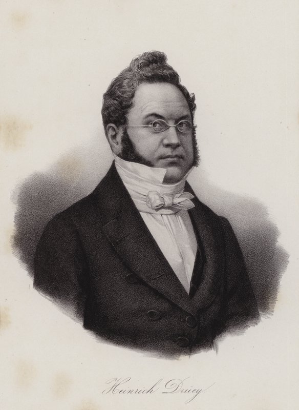 Heinrich Druey, schweizisk advokat, filosof och politiker (gravyr) av Swiss School