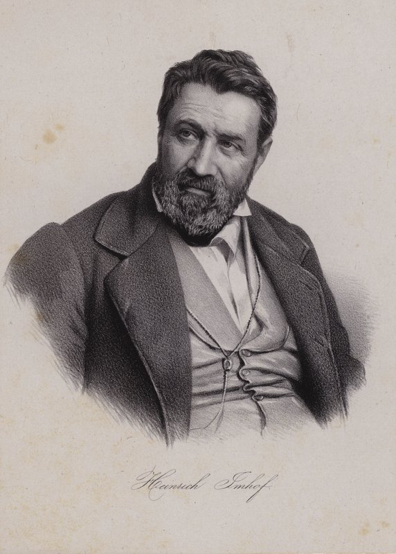 Heinrich Max Imhof, schweizisk skulptör (gravyr) av Swiss School