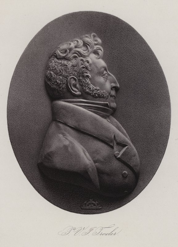 Ignaz Paul Vital Troxler, schweizisk läkare, politiker och filosof (gravyr) av Swiss School