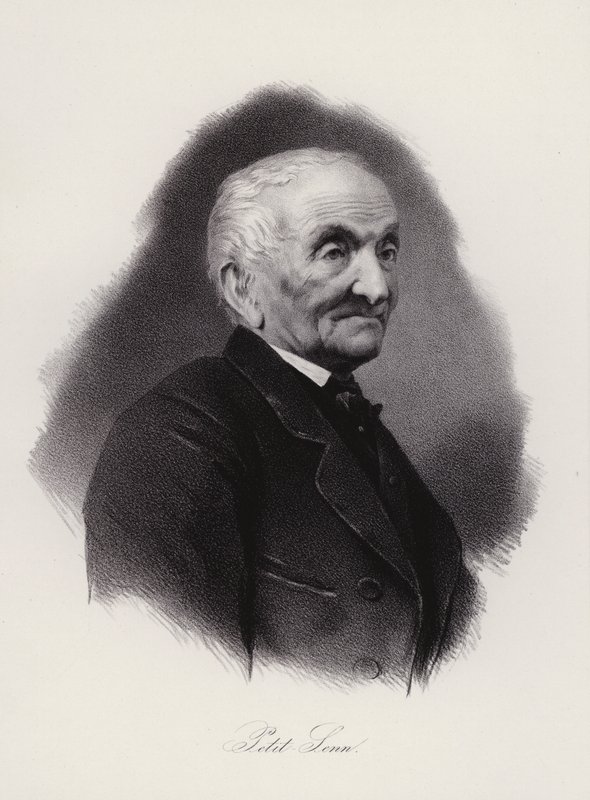 Jean Antoine Petit-Senn, schweizisk poet (gravyr) av Swiss School