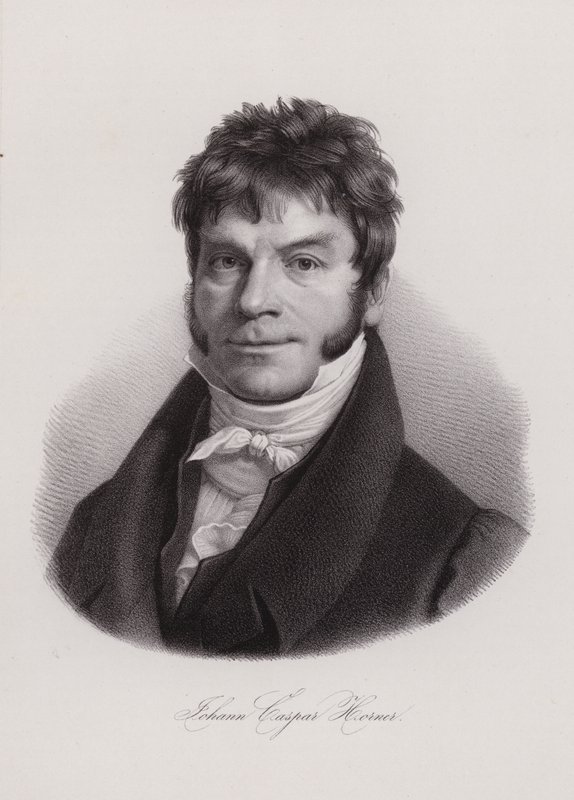 Johann Caspar Horner, schweizisk fysiker, matematiker och astronom (gravyr) av Swiss School