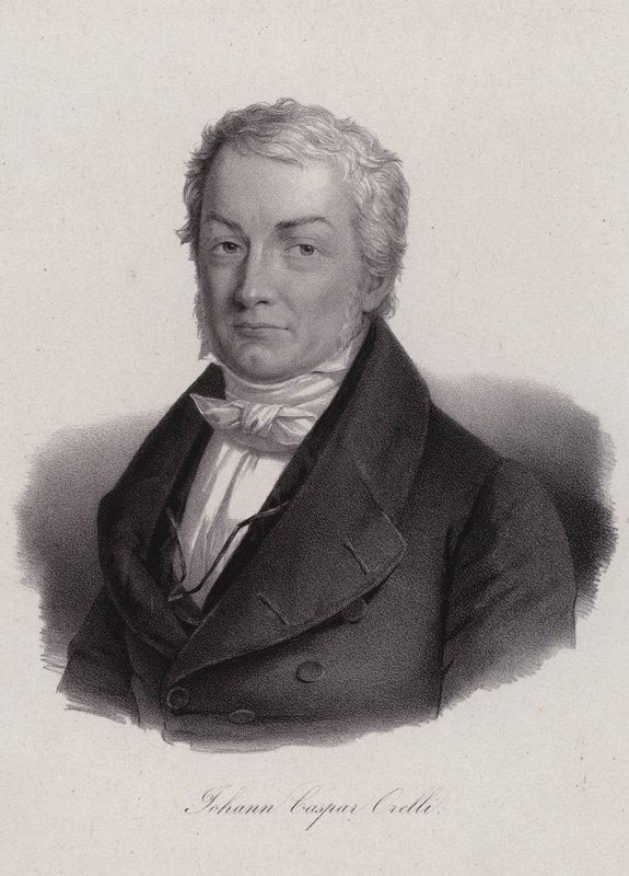 Johann Caspar von Orelli, schweizisk klassisk forskare (gravyr) av Swiss School