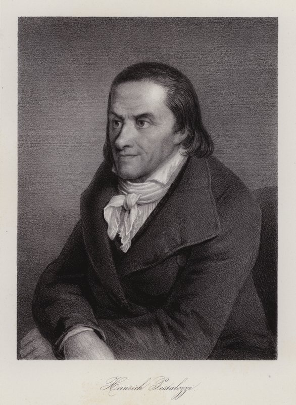 Johann Heinrich Pestalozzi, schweizisk pedagogisk reformator (gravyr) av Swiss School