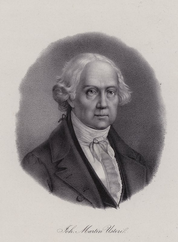Johann Martin Usteri, schweizisk poet (gravyr) av Swiss School