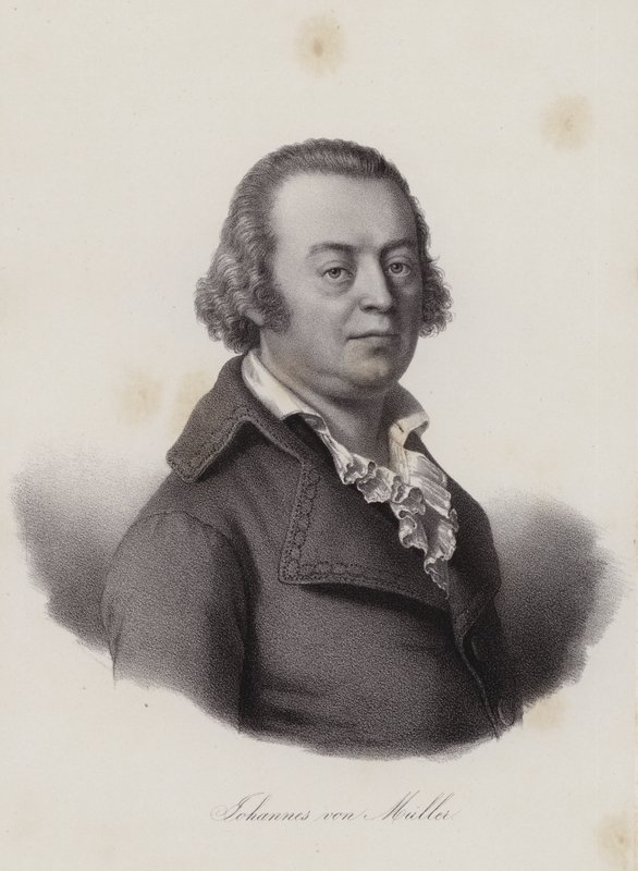 Johannes von Muller, schweizisk historiker (gravyr) av Swiss School
