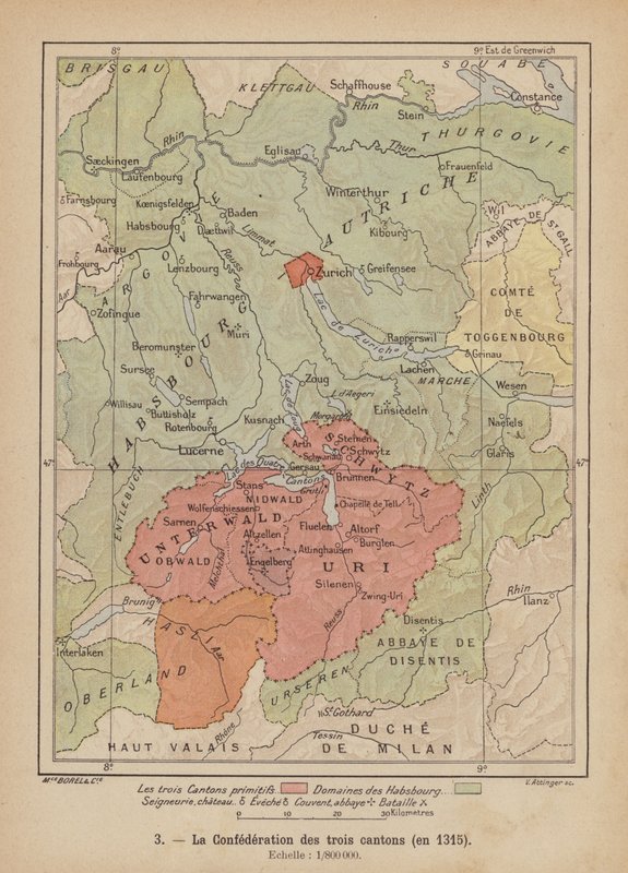 Gamla schweiziska konfederationen av Swiss School