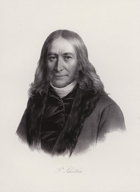 Peter Scheitlin, schweizisk pastor och lärare (gravyr) av Swiss School
