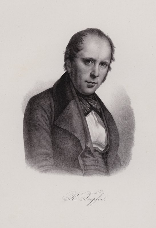 Rodolphe Topffer, schweizisk lärare och konstnär (gravyr) av Swiss School
