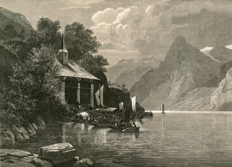 Tells Chapel on the Tellenplatte, Bay of Uri av Swiss School