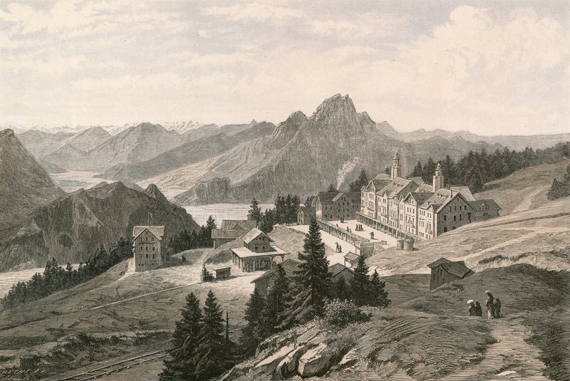 Rigi-Kaltbad, med utsikt mot berget Pilatus av Swiss School