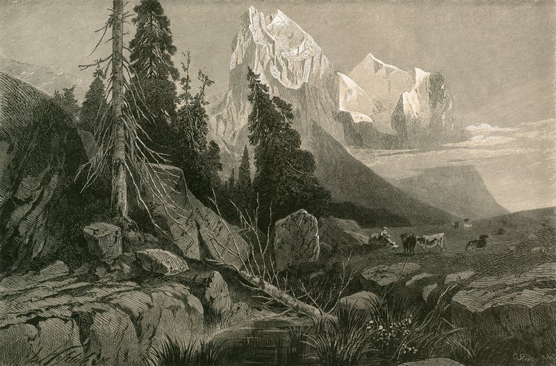 Wellhorn och Wetterhorn av Swiss School