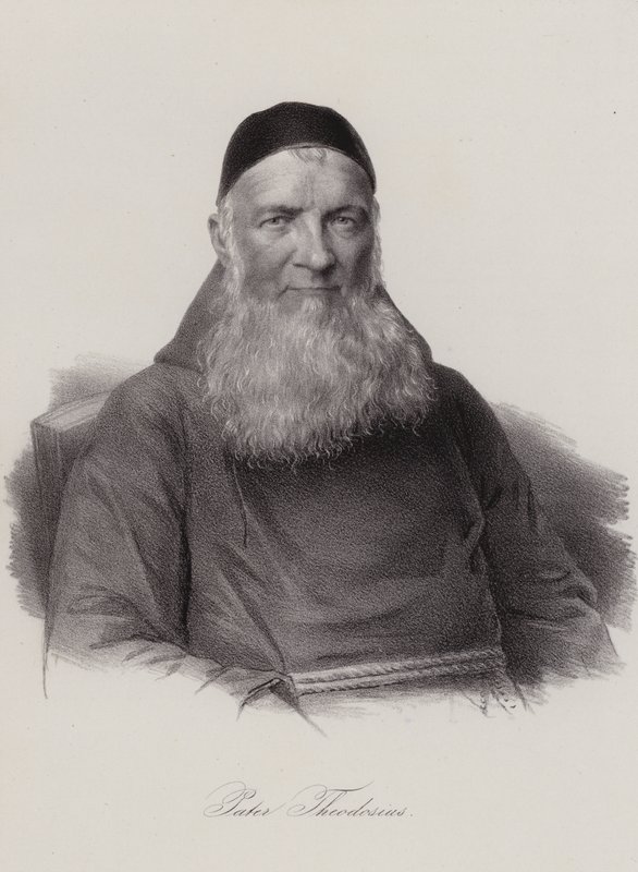 Theodosius Florentini, schweizisk präst och social reformator (gravyr) av Swiss School