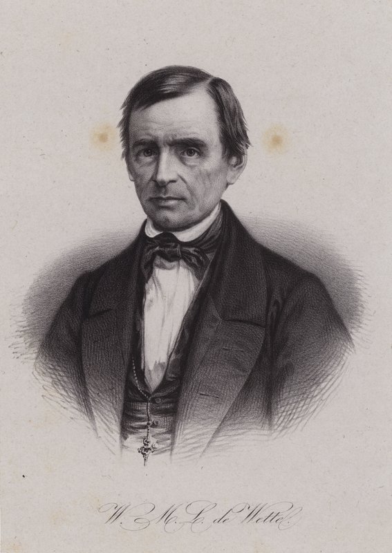 Wilhelm Martin Leberecht de Wette, tyskfödd schweizisk teolog och bibelforskare (gravyr) av Swiss School
