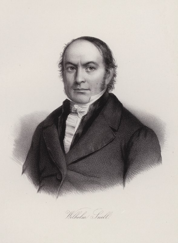 Wilhelm Snell, schweizisk professor och politiker (gravyr) av Swiss School
