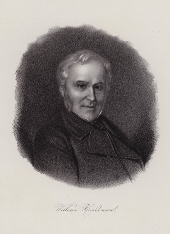 William Haldimand, engelskfödd politiker, bankir och filantrop som bodde i Schweiz (gravyr) av Swiss School
