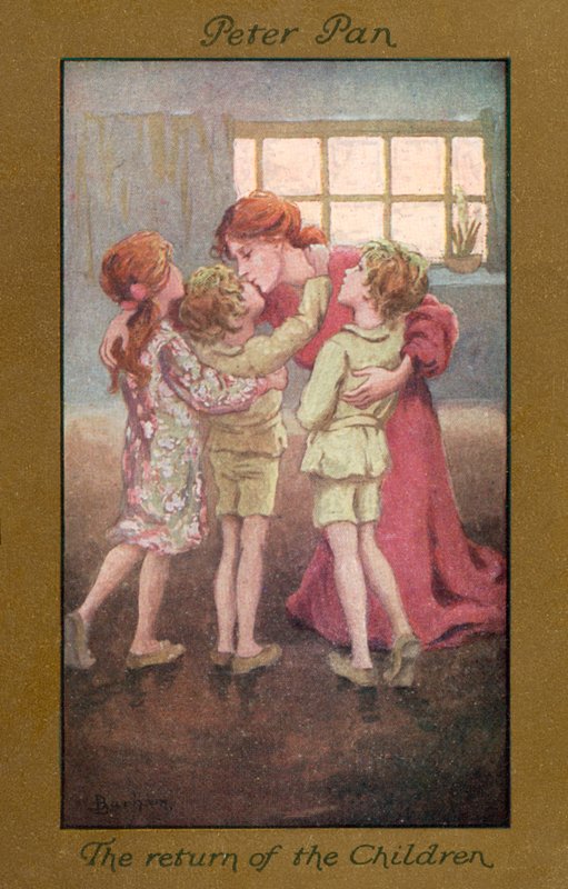 Peter Pan: Barnens återkomst (färglitografi) av Sybil Barham