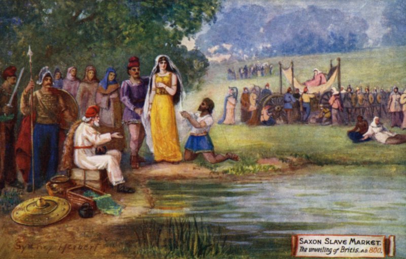 Saxon Slave Market, avtäckningen av British, AND 800 av Sydney Herbert