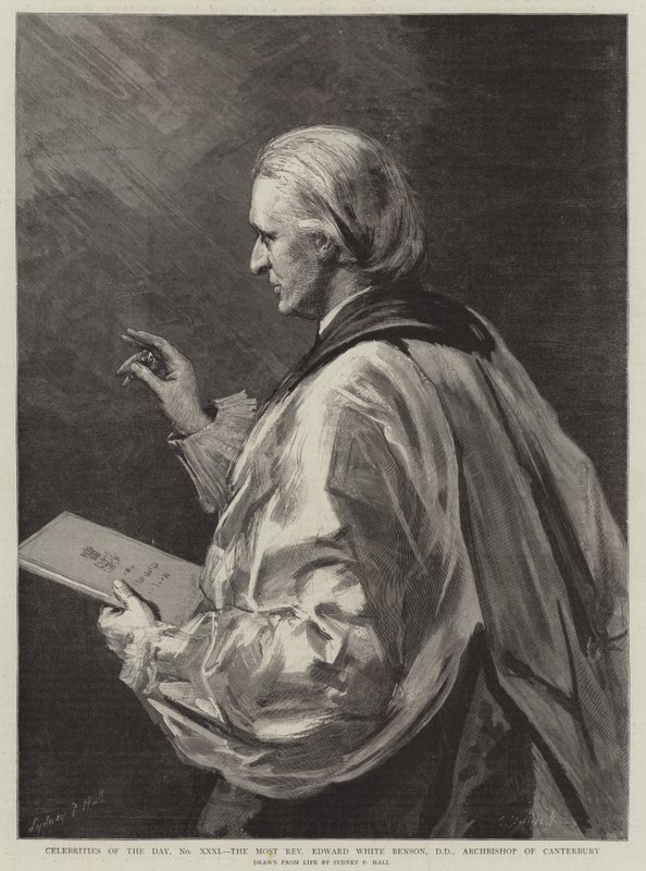 Dagens kändisar, nr XXXI, Edward White Benson, DD, ärkebiskop av Canterbury av Sydney Prior Hall