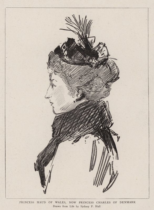 Prinsessan Maud av Wales, numera prinsessan Charles av Danmark av Sydney Prior Hall
