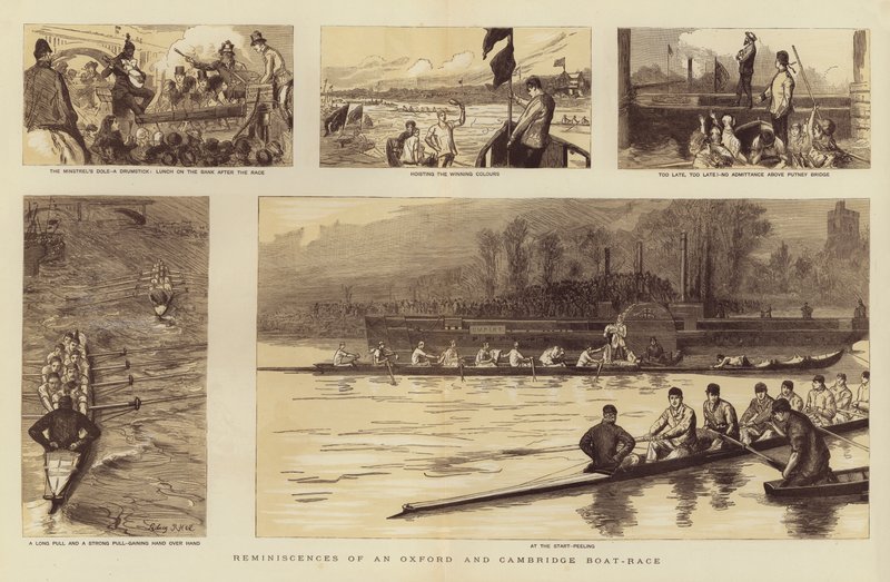 Reminiscenser av en Oxford och Cambridge Boat Race av Sydney Prior Hall