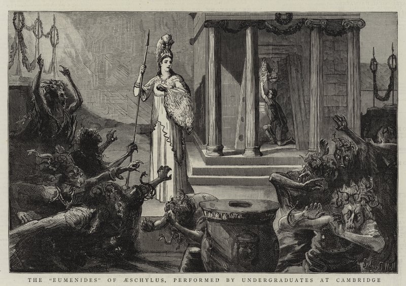 The Eumenides of Aeschylus, utförd av studenter vid Cambridge av Sydney Prior Hall