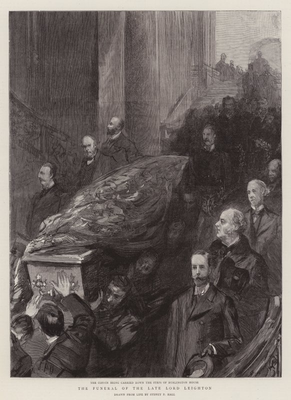 Begravningen av den avlidne lord Leighton av Sydney Prior Hall