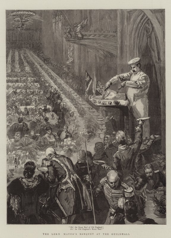 Överborgmästarens bankett i Guildhall av Sydney Prior Hall