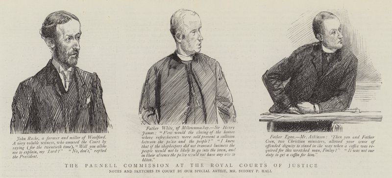 Parnell-kommissionen vid Royal Courts of Justice av Sydney Prior Hall