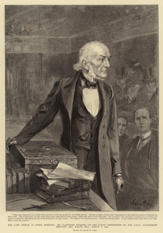 Det sista talet som premiärminister, herr Gladstone, talade om Lords
