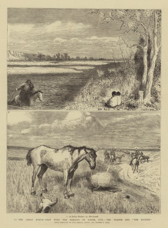 Till nordväst med markisen av Lorne, XVII, Prärie och Klippiga bergen av Sydney Prior Hall