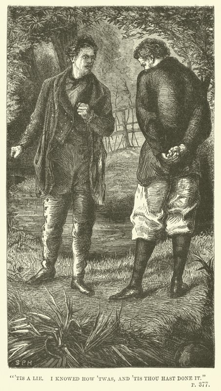 Illustration för Tom Brown i Oxford av Thomas Hughes av Sydney Prior after Hall