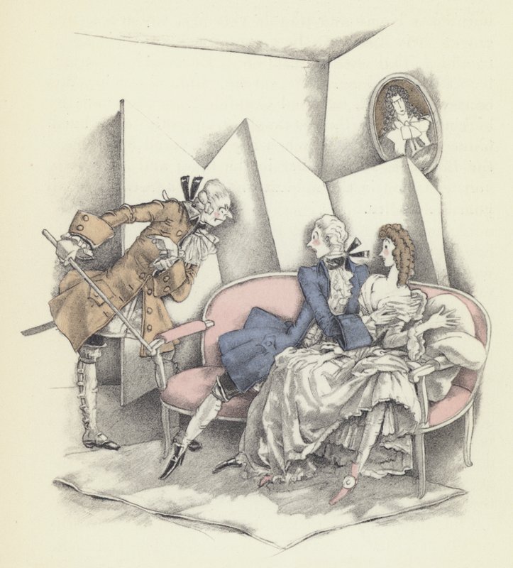 Illustration för Voltaires Candide av Sylvain Sauvage