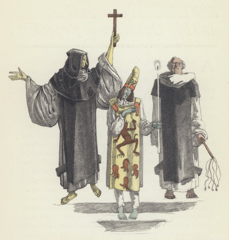 Illustration för Voltaires Candide av Sylvain Sauvage