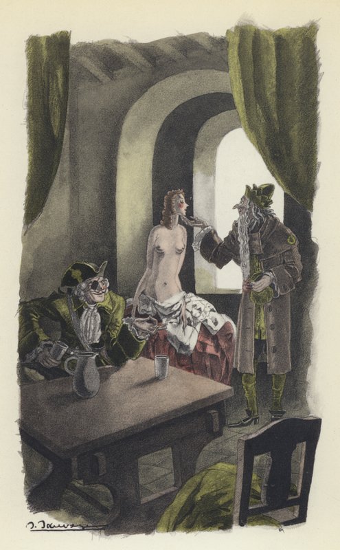 Illustration till Voltaires Candide av Sylvain Sauvage
