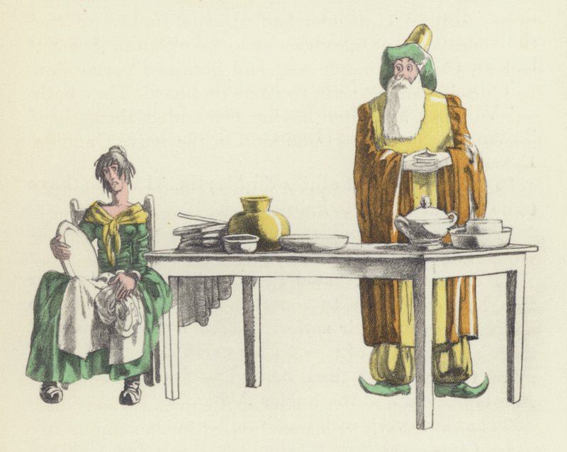 Illustration för Voltaires Candide av Sylvain Sauvage