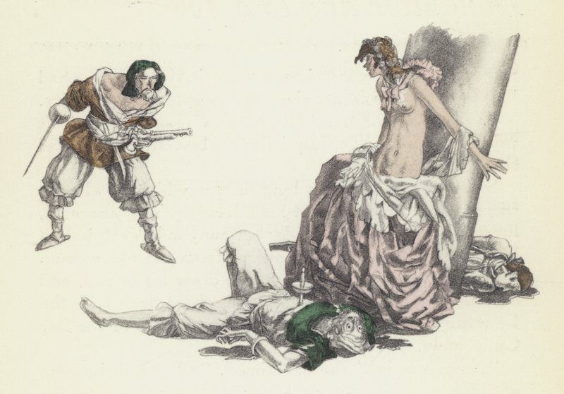 Illustration för Voltaires Candide av Sylvain Sauvage