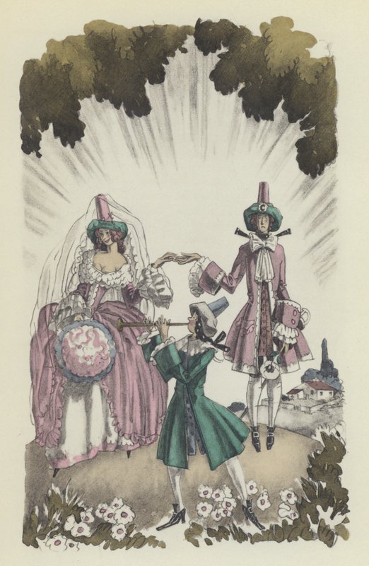 Illustration för Voltaires Candide av Sylvain Sauvage