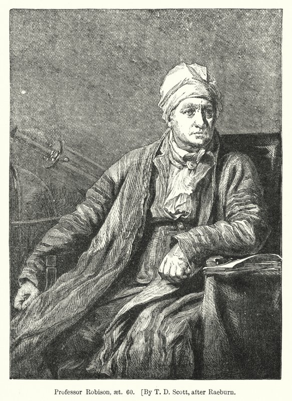 Professor Robison, aet 60 (gravyr) av T. D. (after) Scott