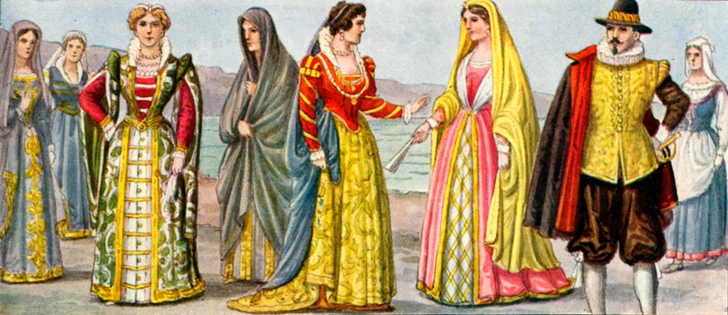 Italiensk klänning från 1600-talet av Tancredi Scarpelli