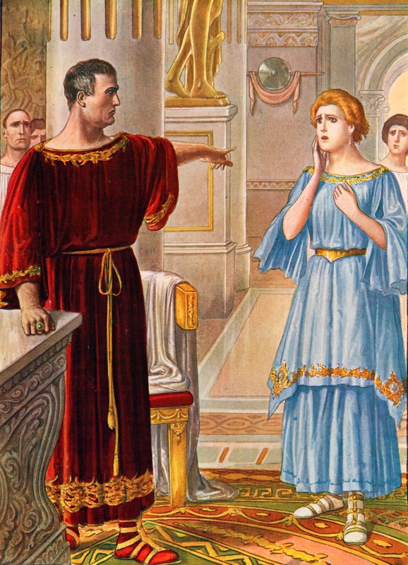 Augustus straffar sin dotter Julia av Tancredi Scarpelli